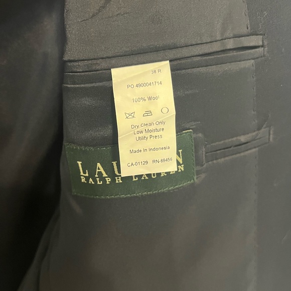 Wool Polo Ralph Lauren Navy Blazer Size 38R - Picture 3 of 8